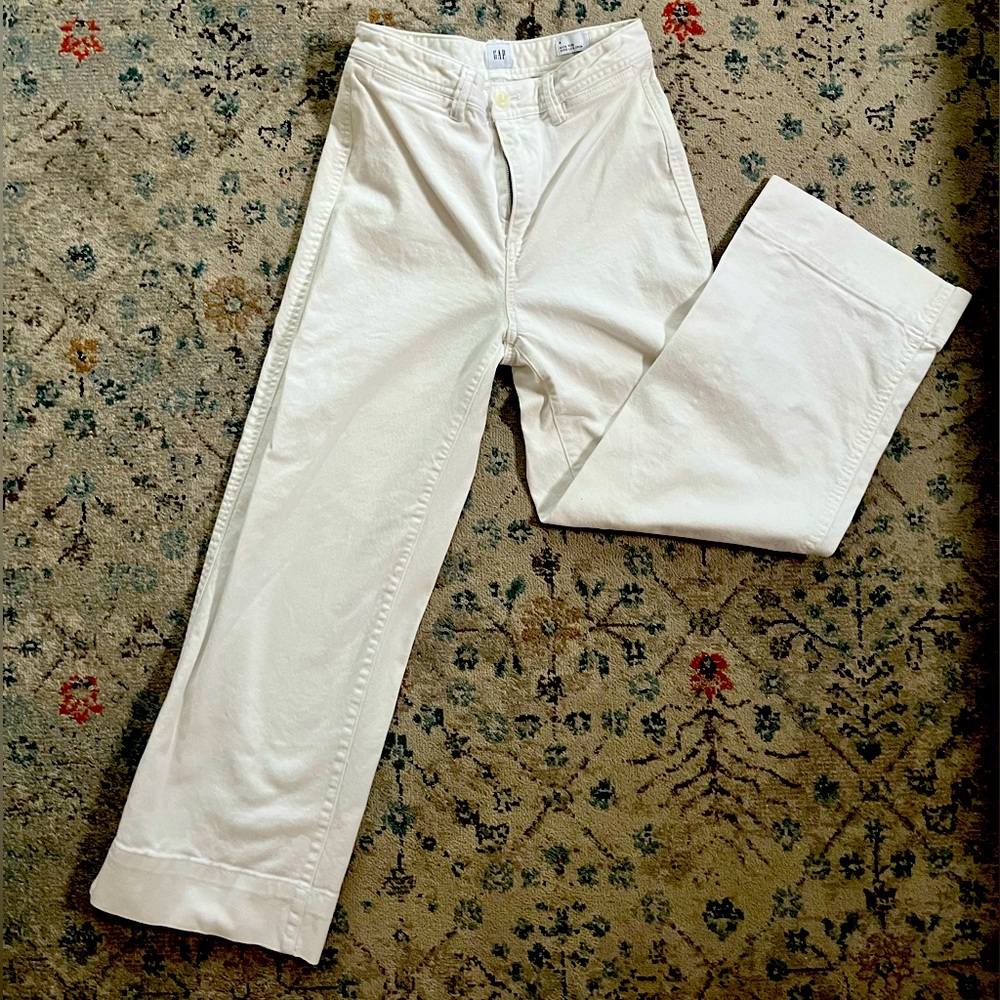 High Rise Wide Leg Crop Pants